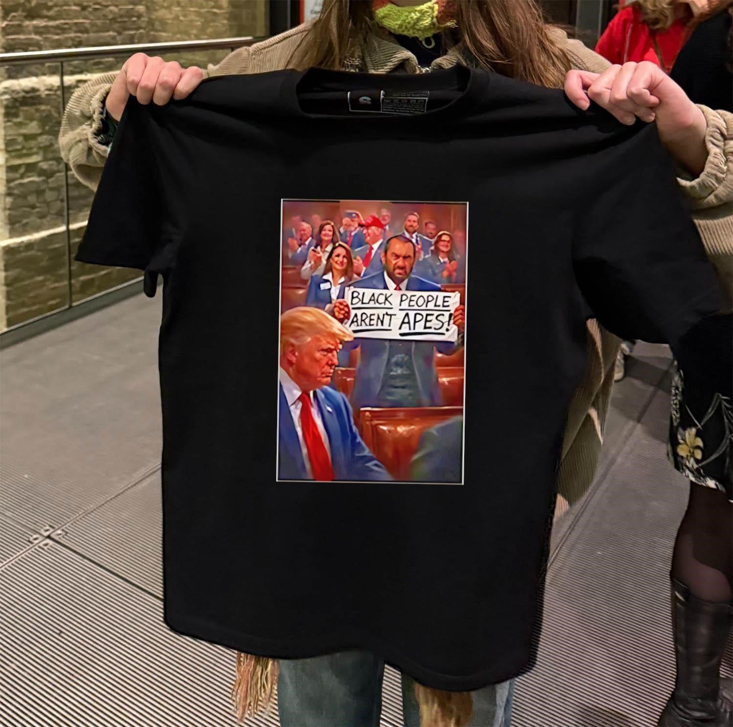Donald Trump and Black People Aren’t Apes Protest Sign shirt