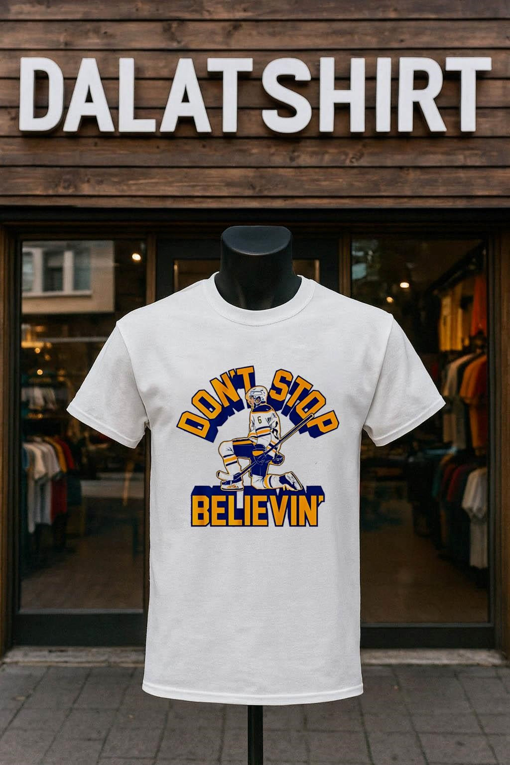 Don’t Stop Believin’ Hockey Player Number 6 shirt
