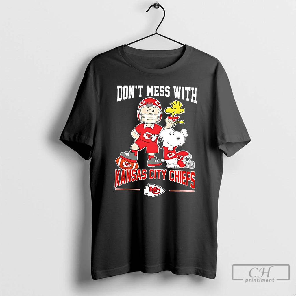 Dont Mess With Peanuts X Kansas City Chiefs Football T Shirts