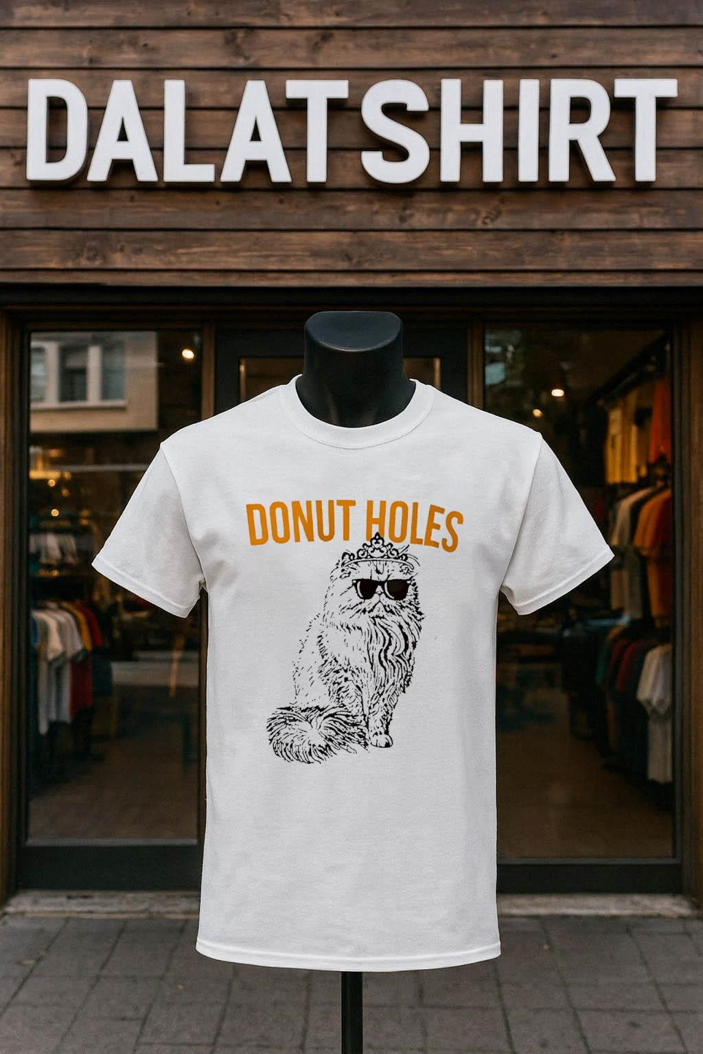 Donut Holes Persian Cat With Sunglasses And Crown shirt