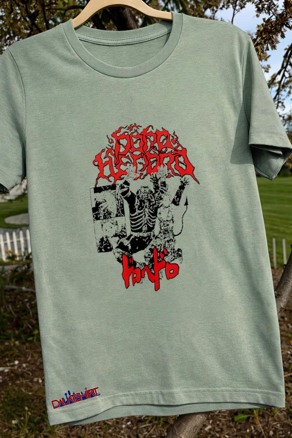Dorohedoro Manga Characters with Red Japanese Katakana Graphic shirt