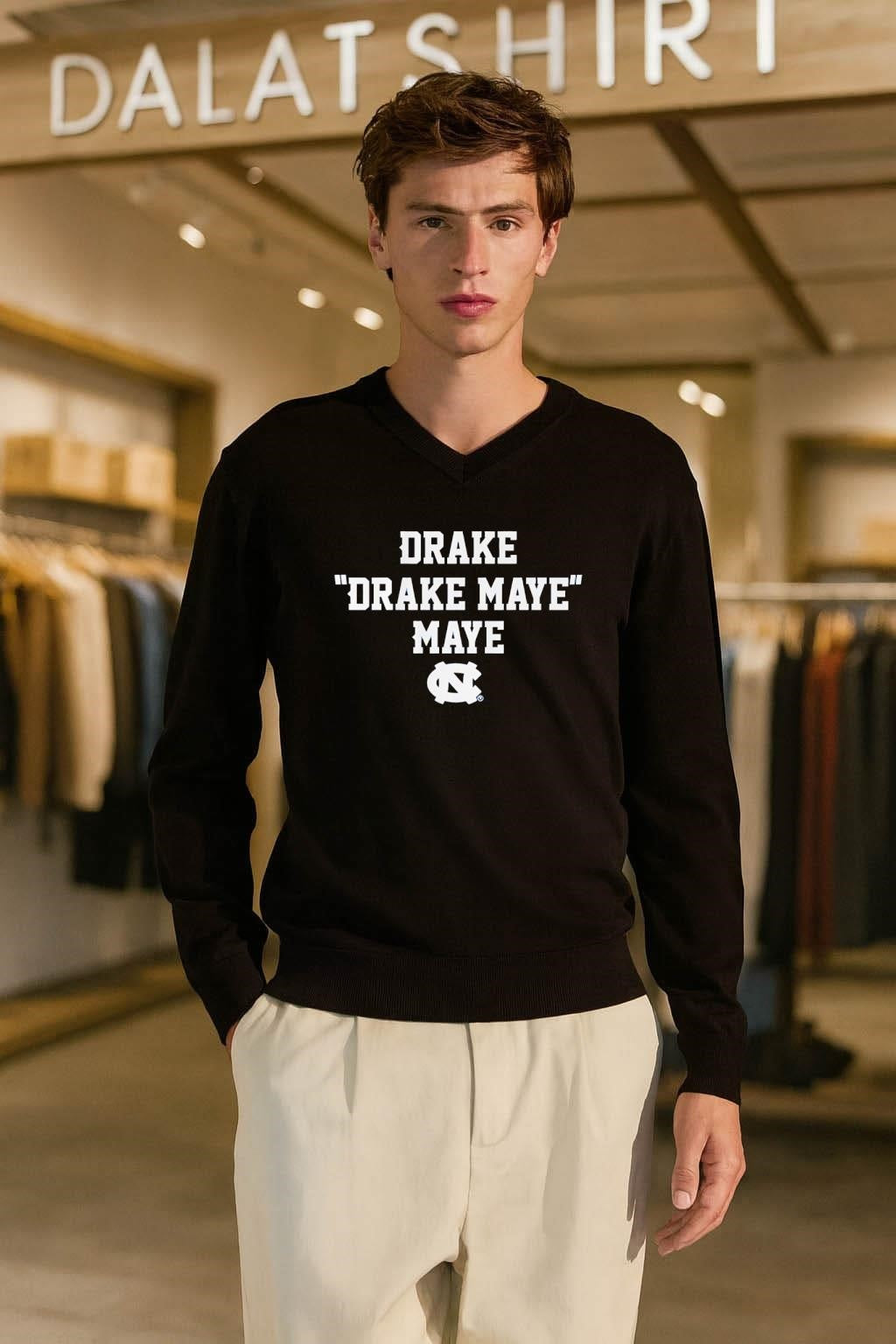 Drake Drake Maye Maye North Carolina Tar Heels NC Typography shirt