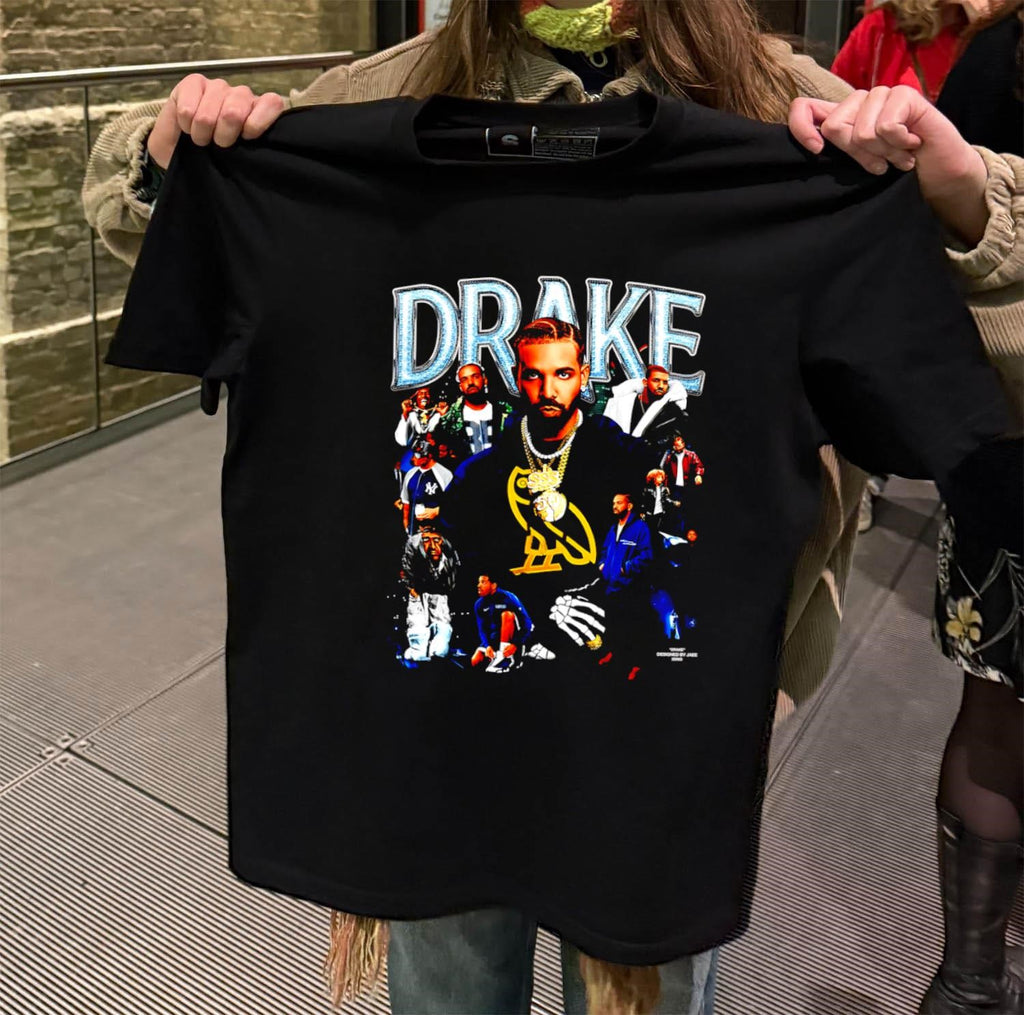 Drake OVO Owl Skeleton Hand Collage Music shirt