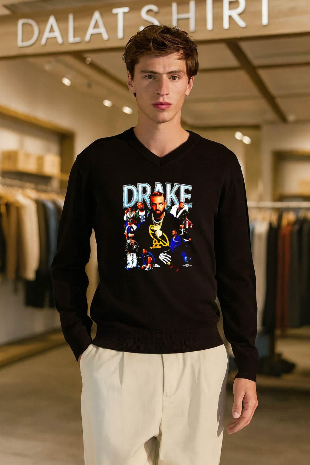 Drake OVO Owl Skeleton Hand Collage Music shirt