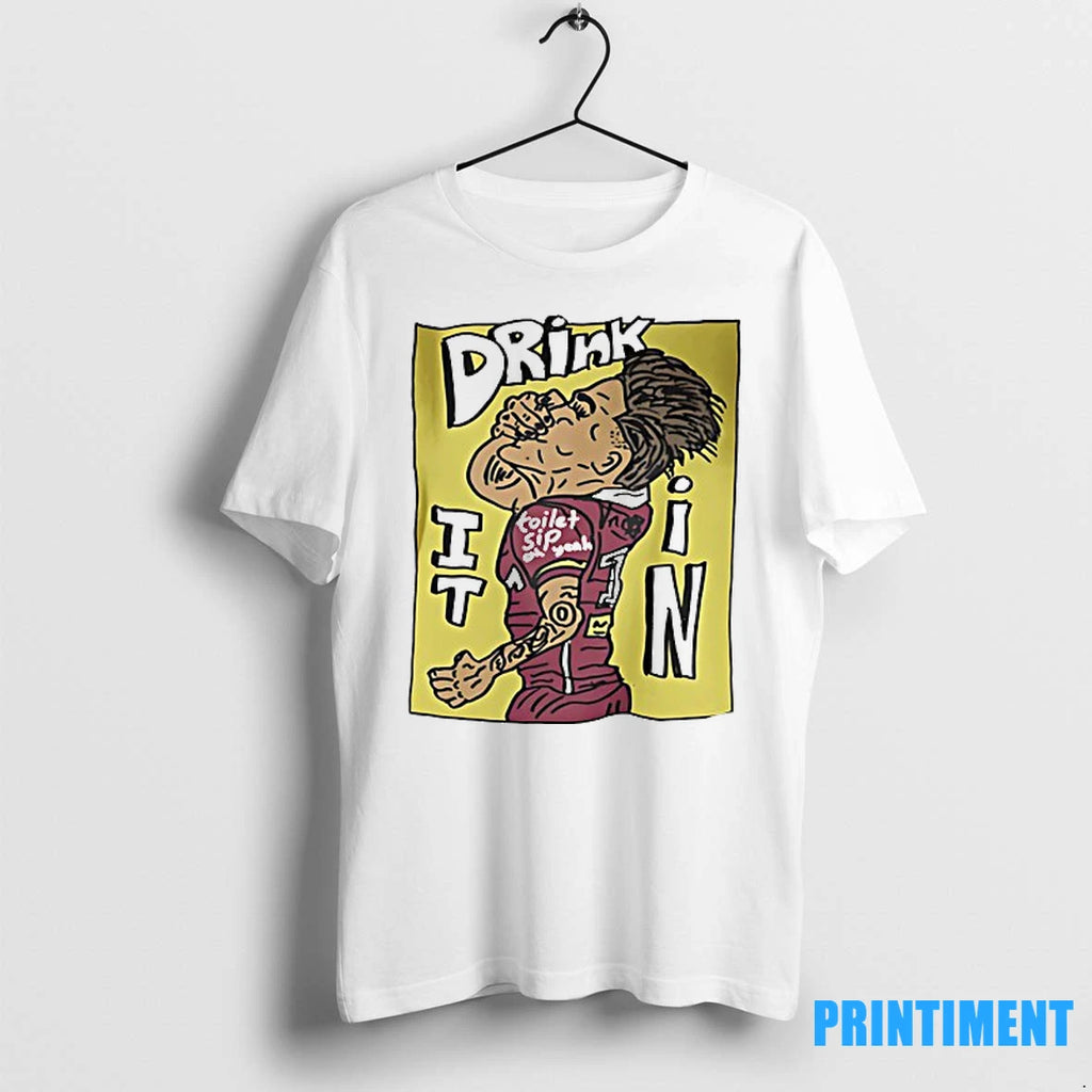Drink It In Toilet Sip Football Player Tshirts Sweater