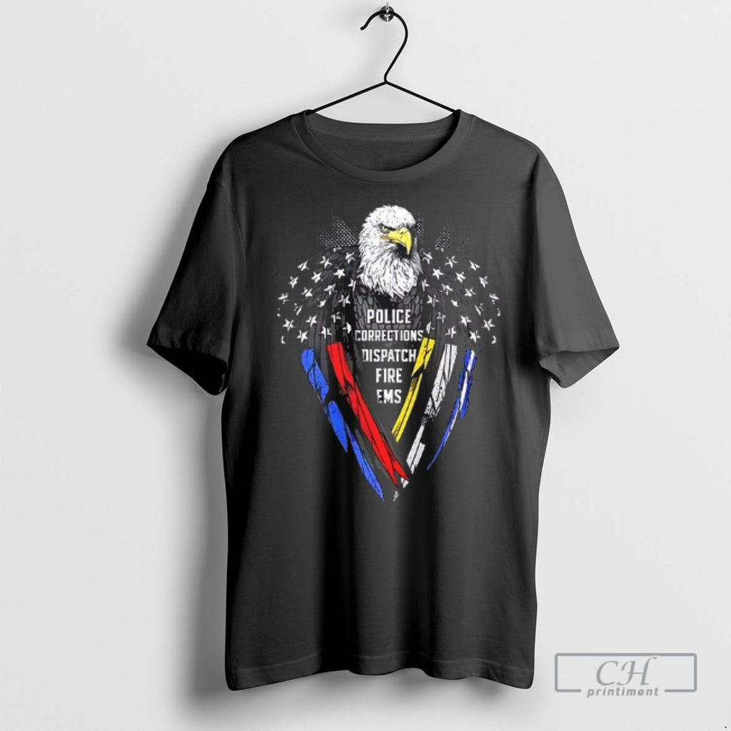Eagle Police Corrections Dispatch Fire Ems T Shirts
