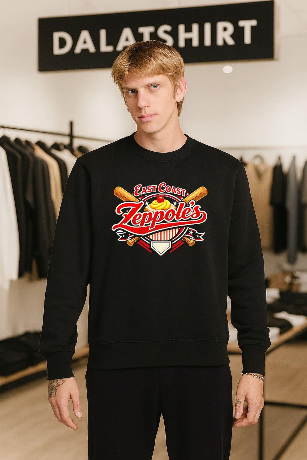 East Coast Zeppole’s Baseball Bat And Pastry Graphic shirt