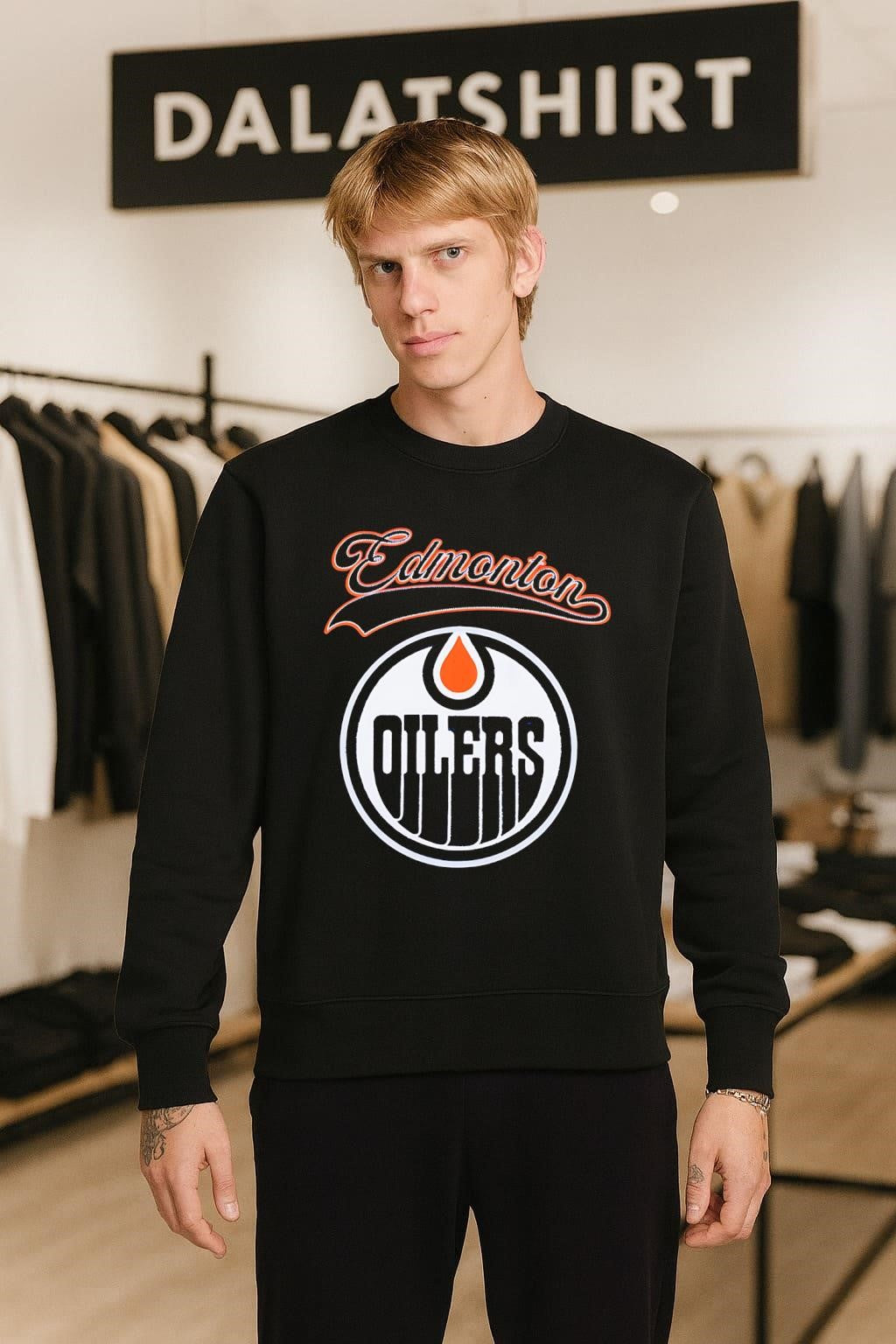 Edmonton Oilers Hockey Team Circular Logo Sports Fan shirt