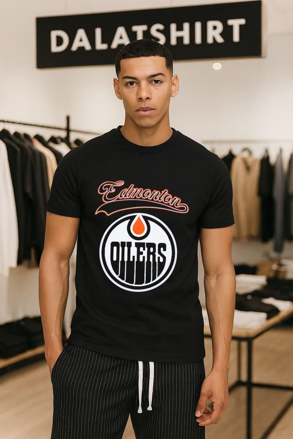 Edmonton Oilers Hockey Team Circular Logo Sports Fan shirt