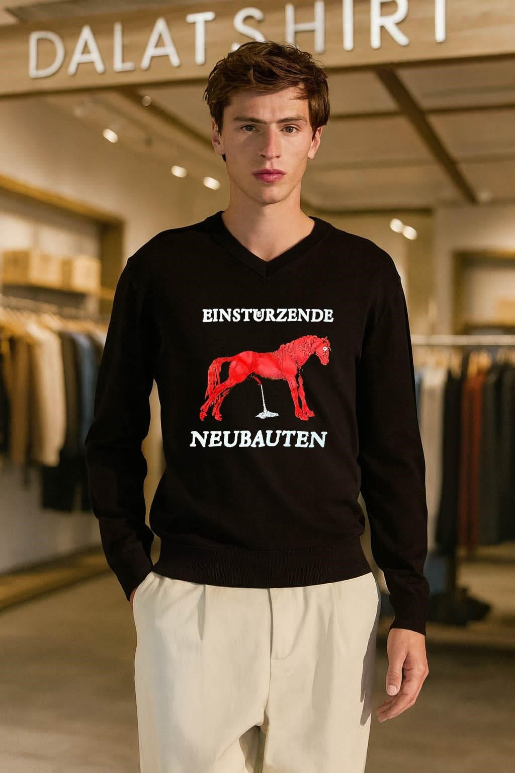 Einsturzende Neubauten Red Horse Industrial Music Band Logo shirt