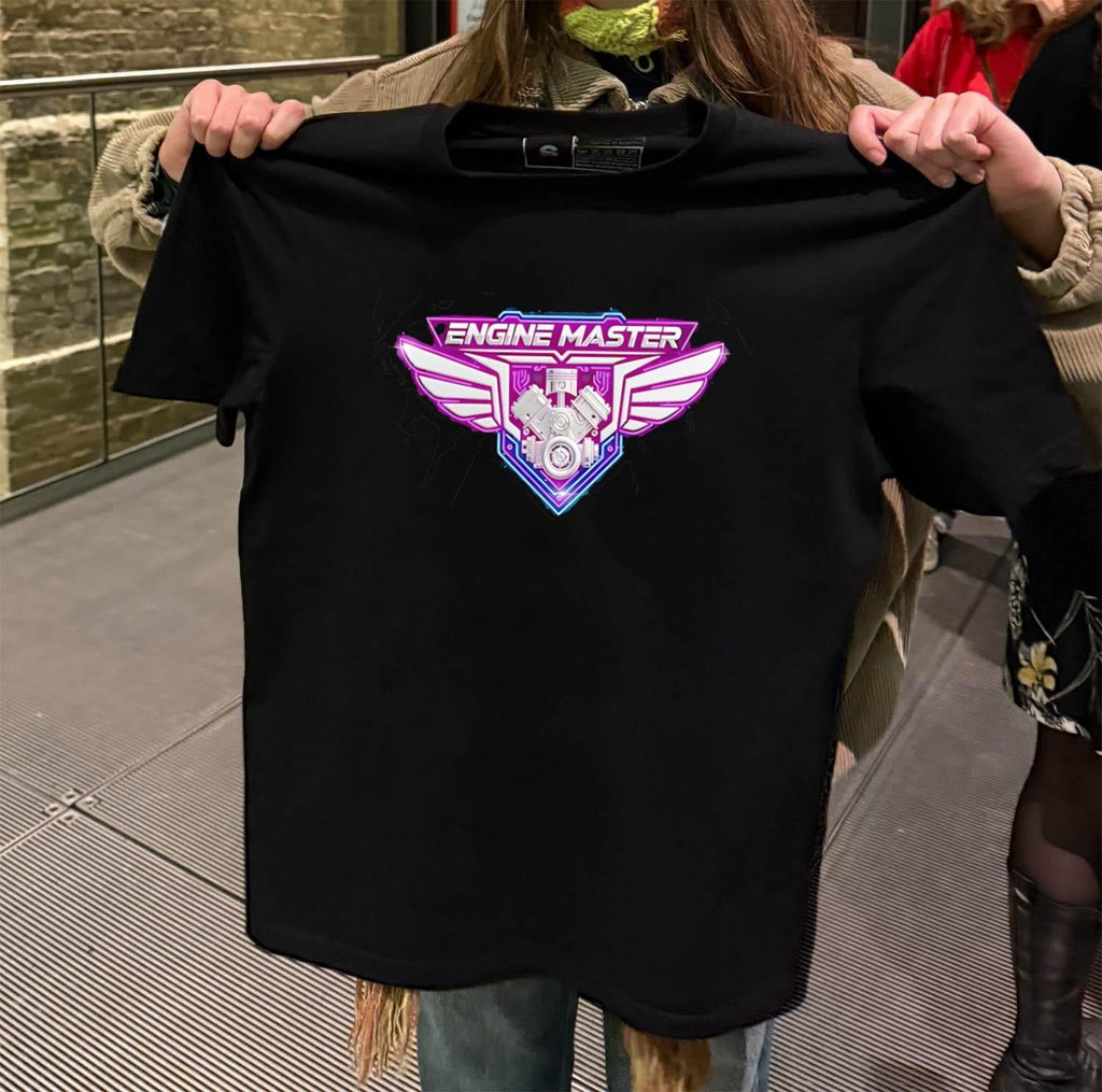 Engine Master Engine with Wings Shield graphic shirt