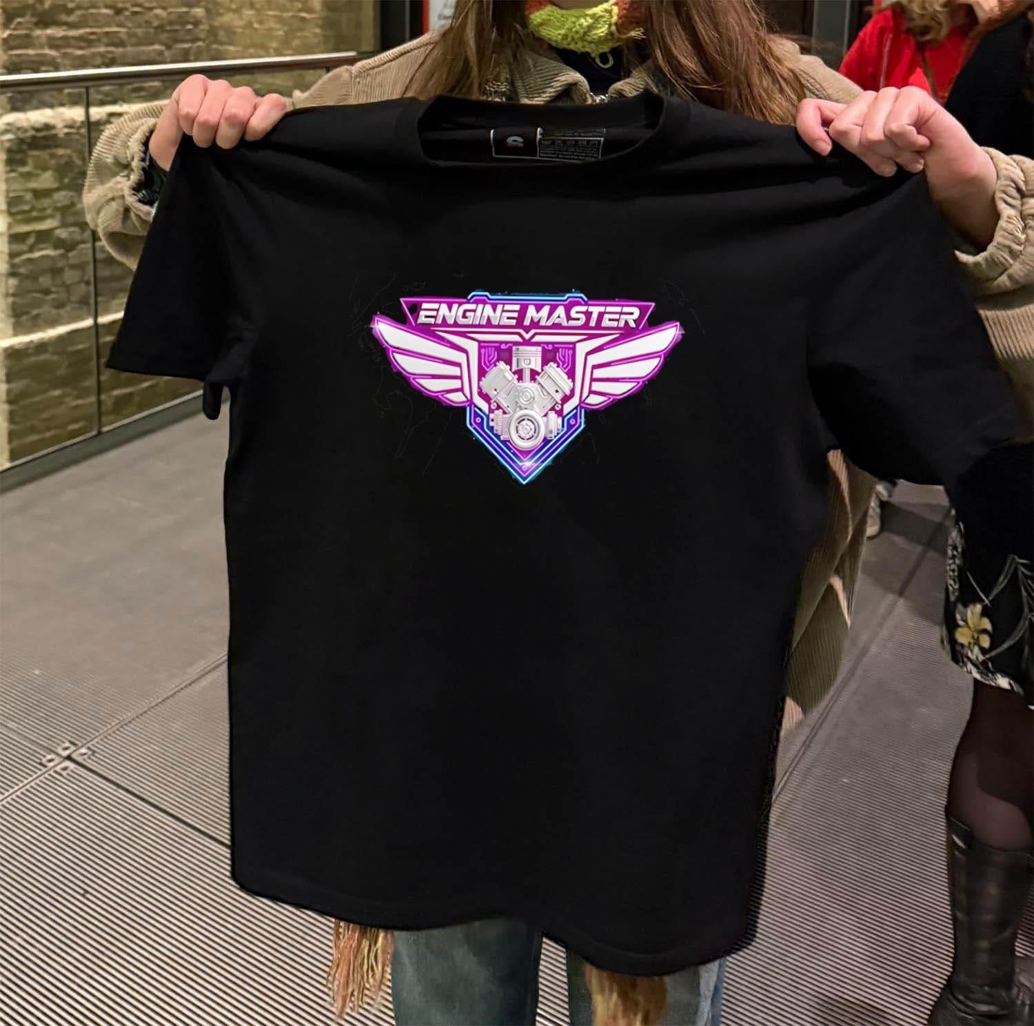 Engine Master Engine with Wings Shield graphic shirt