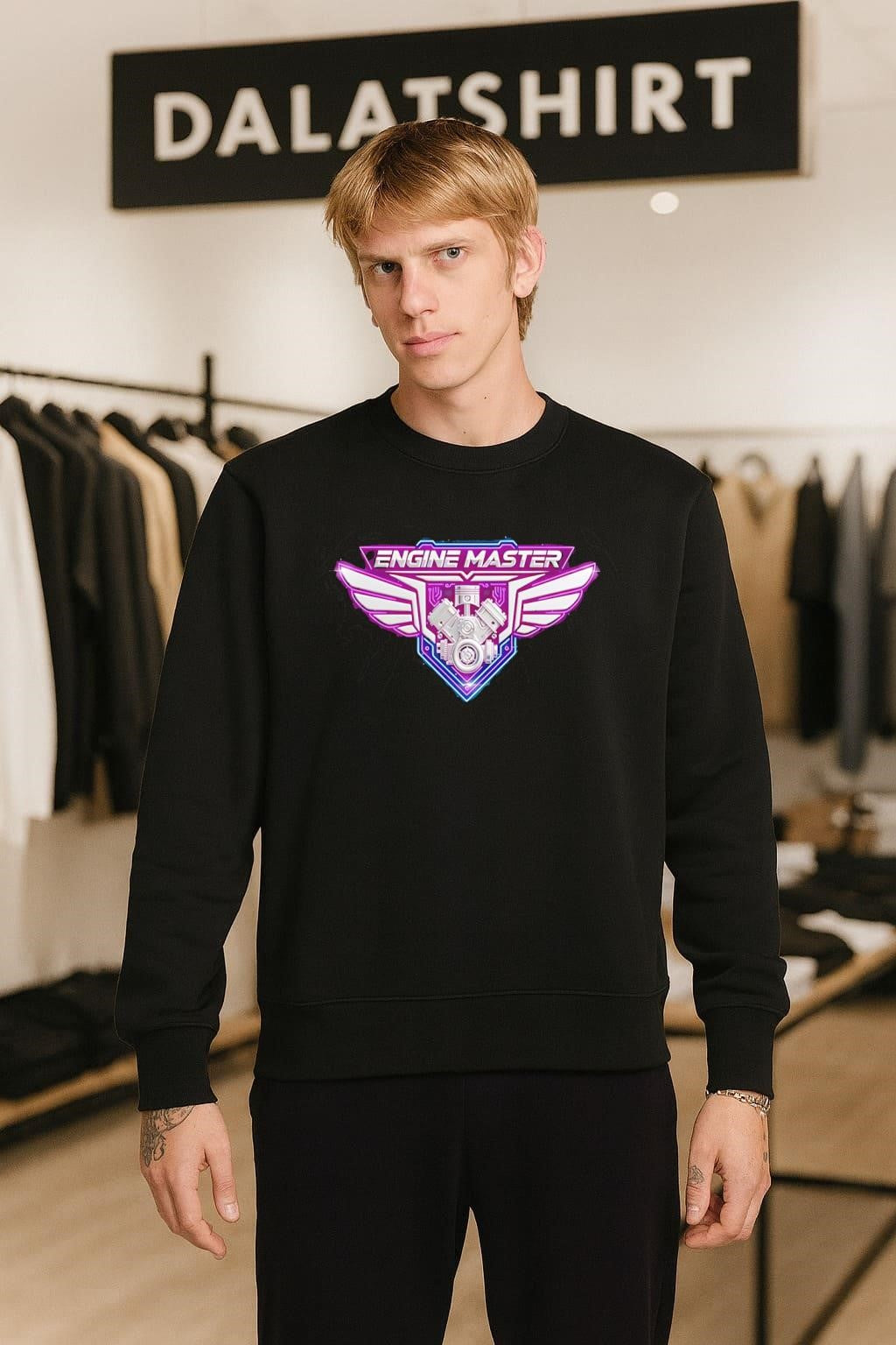 Engine Master Engine with Wings Shield graphic shirt