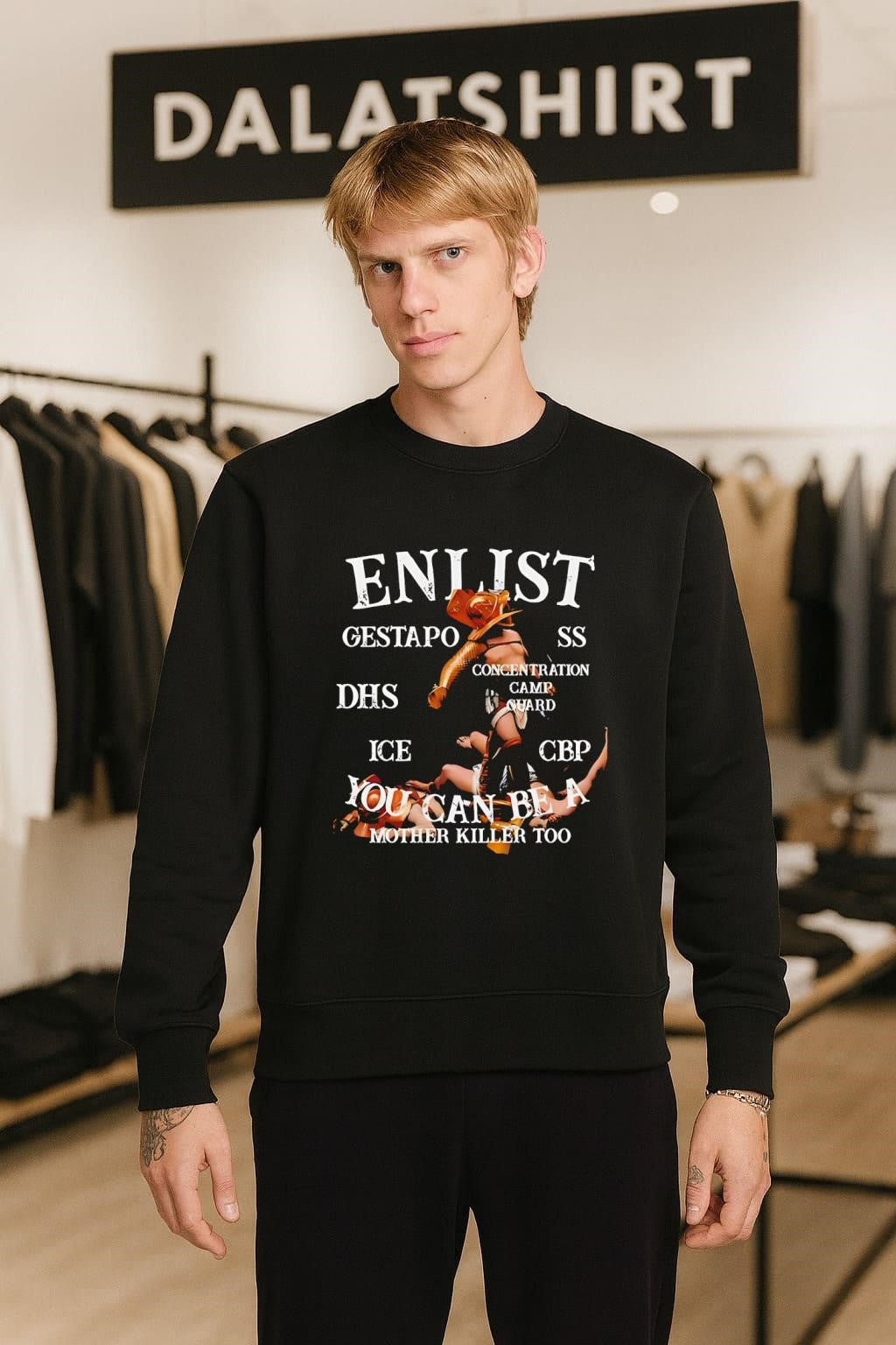 Enlist Gestapo SS DHS concentration camp guard mother killer shirt