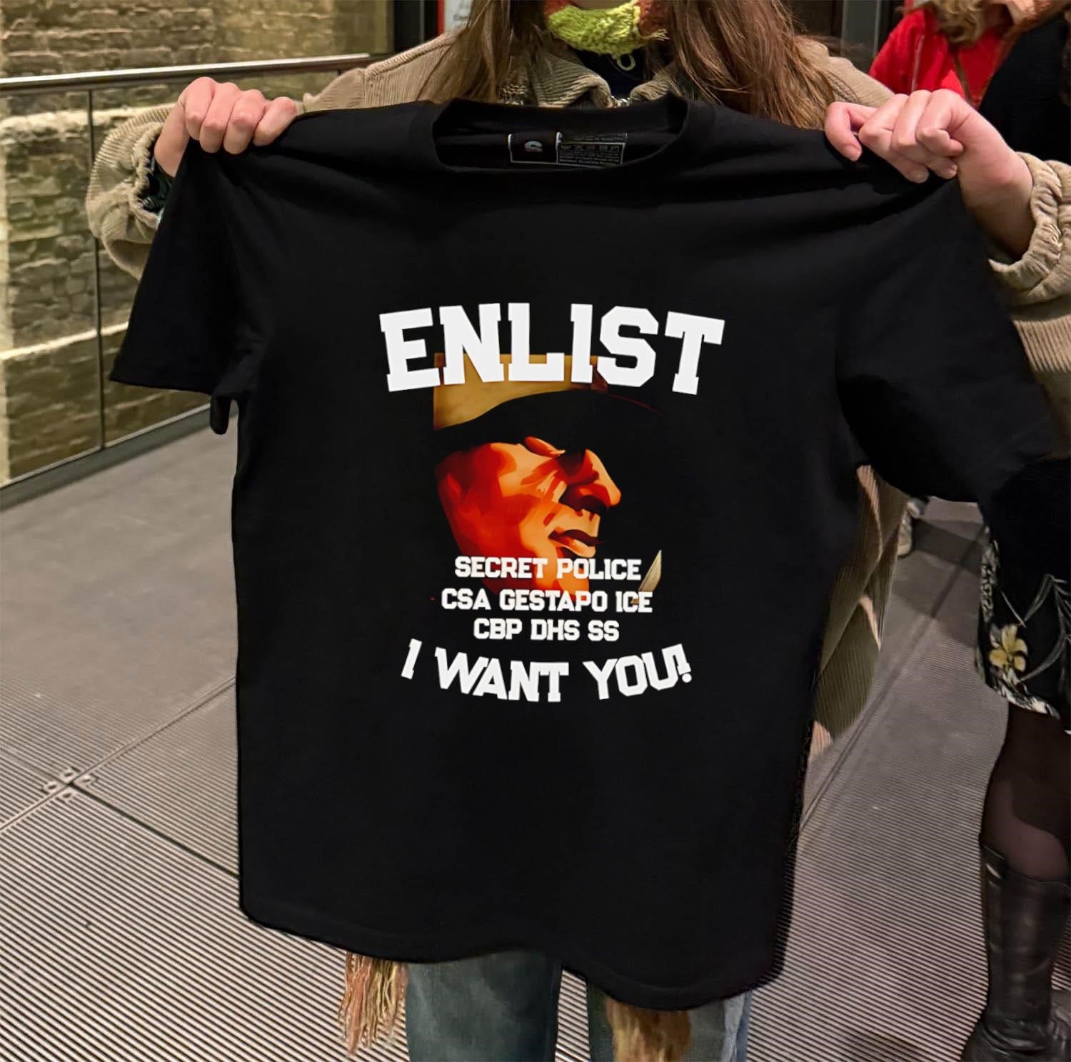 Enlist Secret Police CSA Gestapo ICE CBP DHS SS shirt