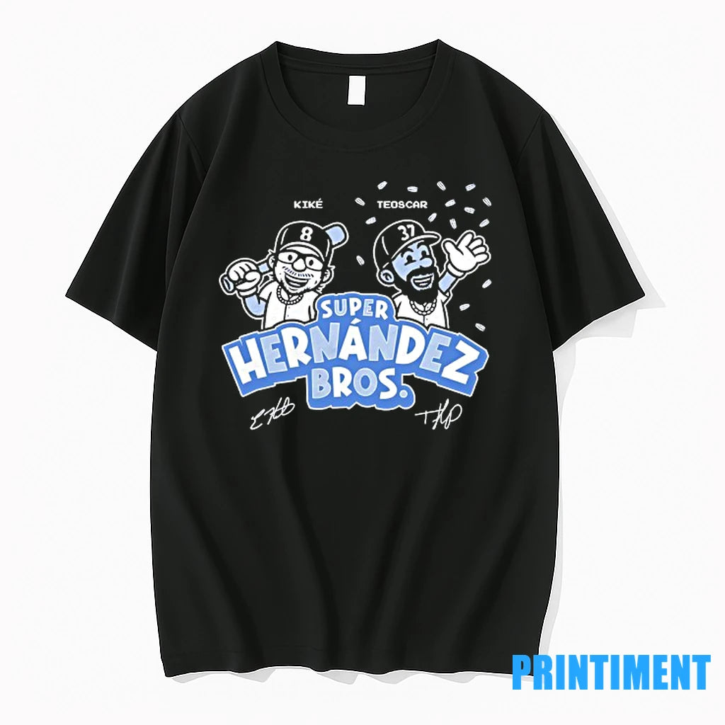 Enrique Hernandez And Teoscar Hernandez Los Angeles Dodgers Super Hernandez Bros Tshirts Sweater