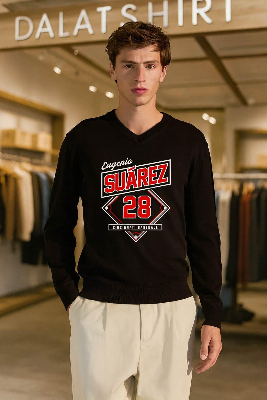 Eugenio Suárez 28 Cincinnati Baseball Diamond shirt