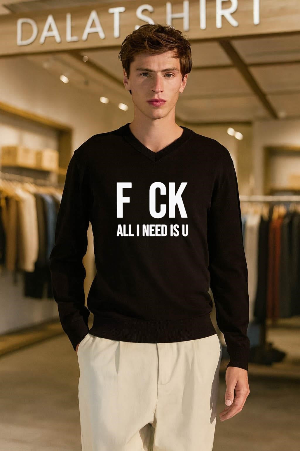 F CK All I Need Is U Typography Design shirt