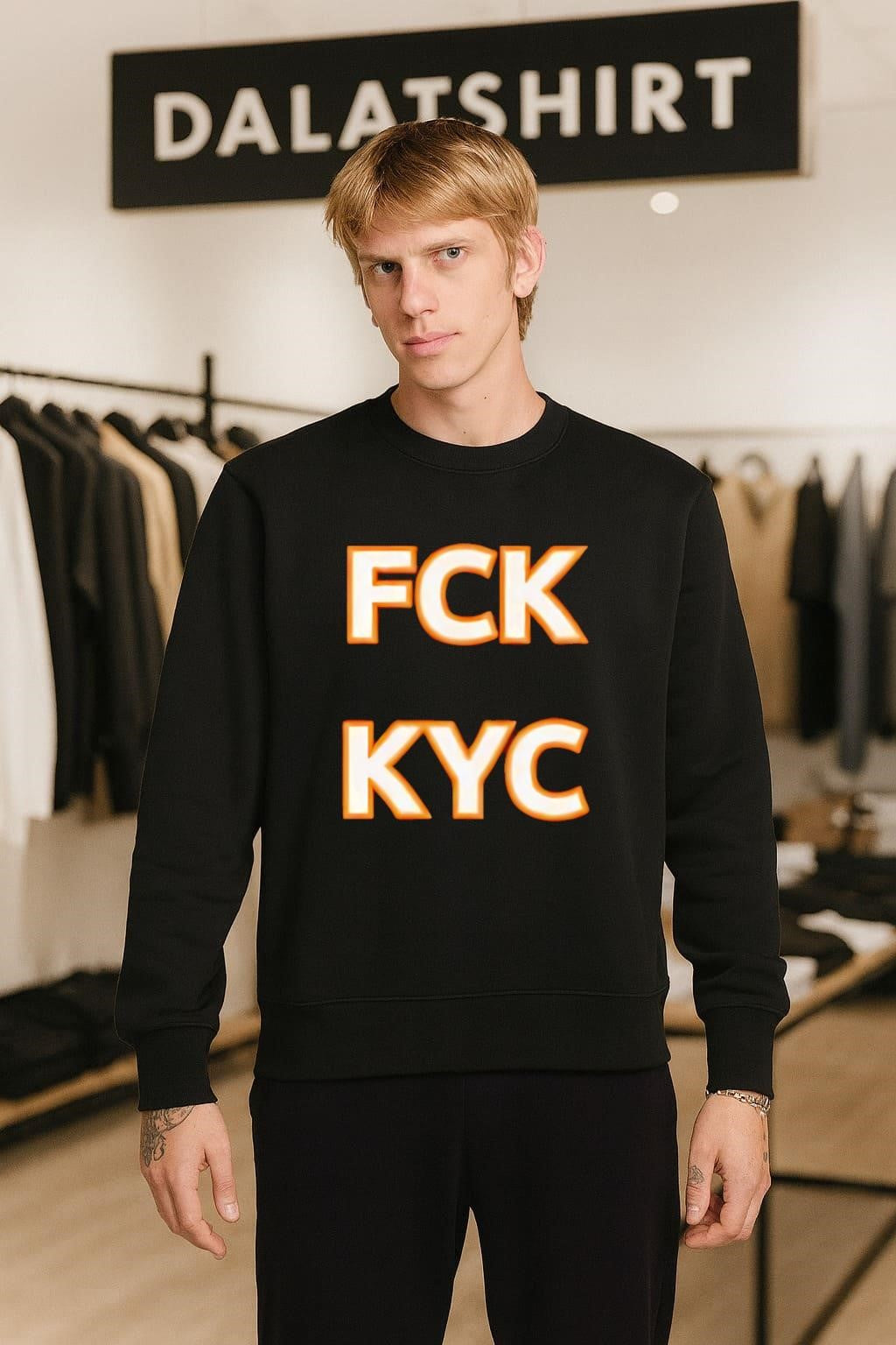 FCK KYC Bold Block Lettering Anti Regulation shirt