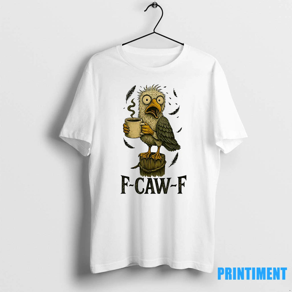 Fcawf Vintage Seagull Funny Tired Bird Drinking Coffee Tshirts Sweater