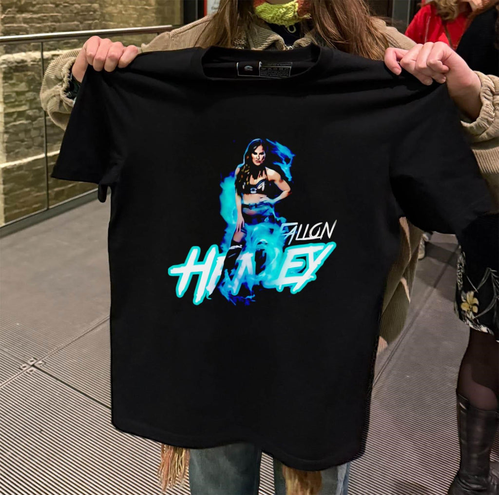 Fallon Henley Teal Smoke and Portrait Wrestling Graphic shirt