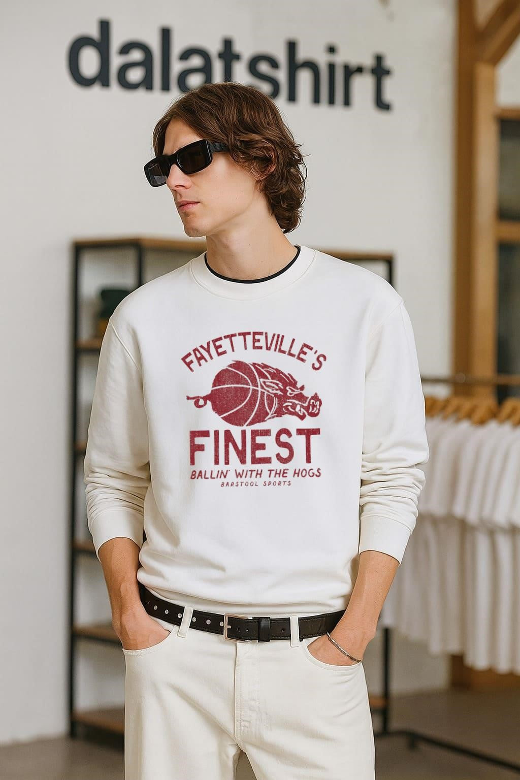 Fayetteville’s Finest Ballin’ With The Hogs Barstool Sports shirt