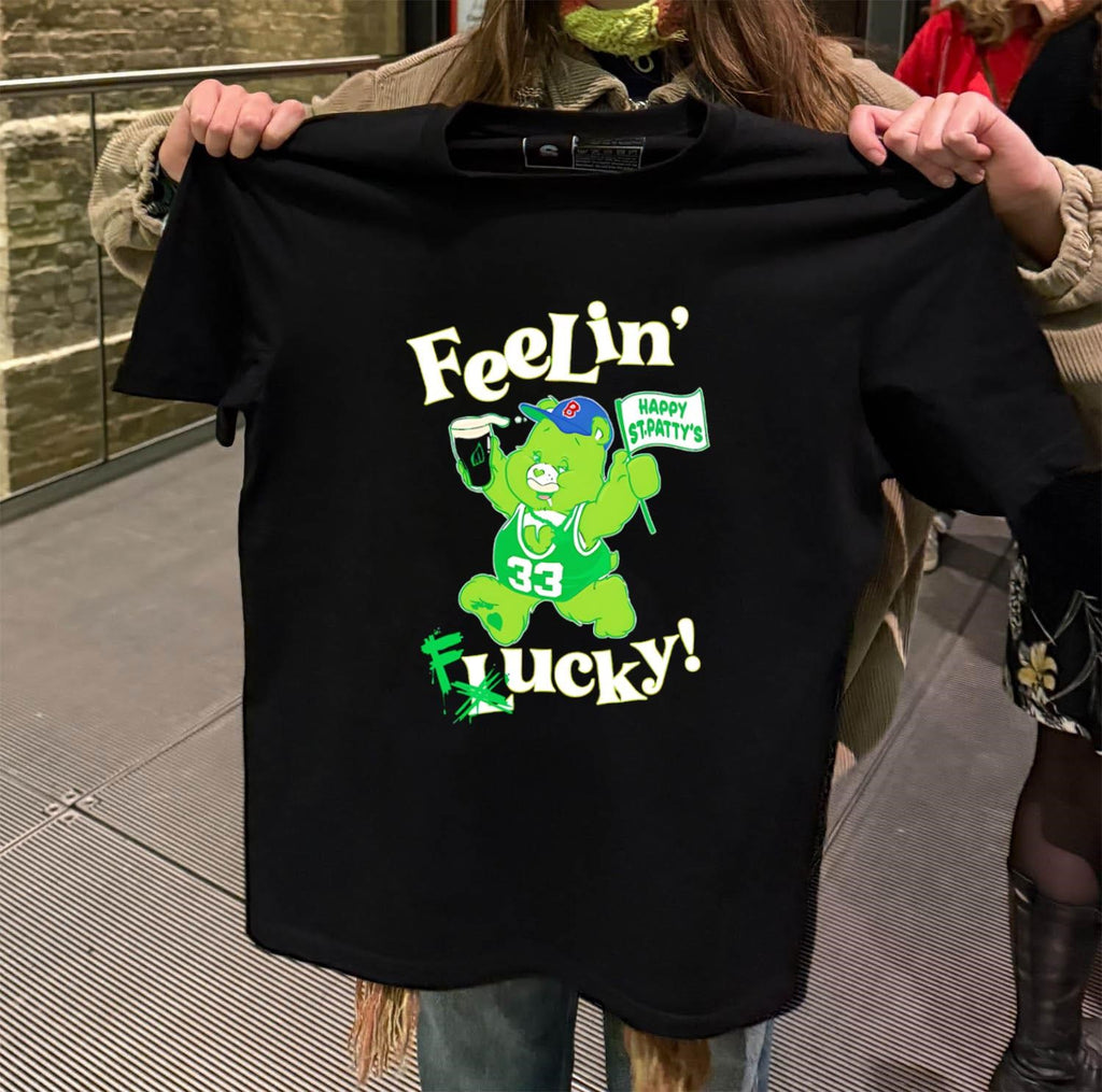Feelin’ Happy St. Patty’s Lucky Care Bear Clover shirt