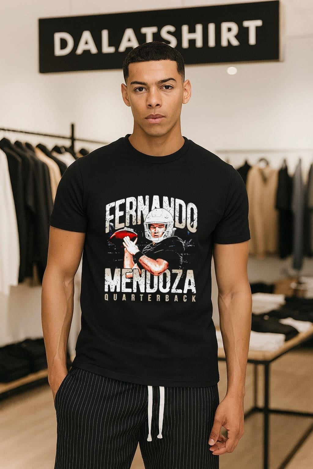 Fernando Mendoza Player Name Digitally Printed Graphics shirt