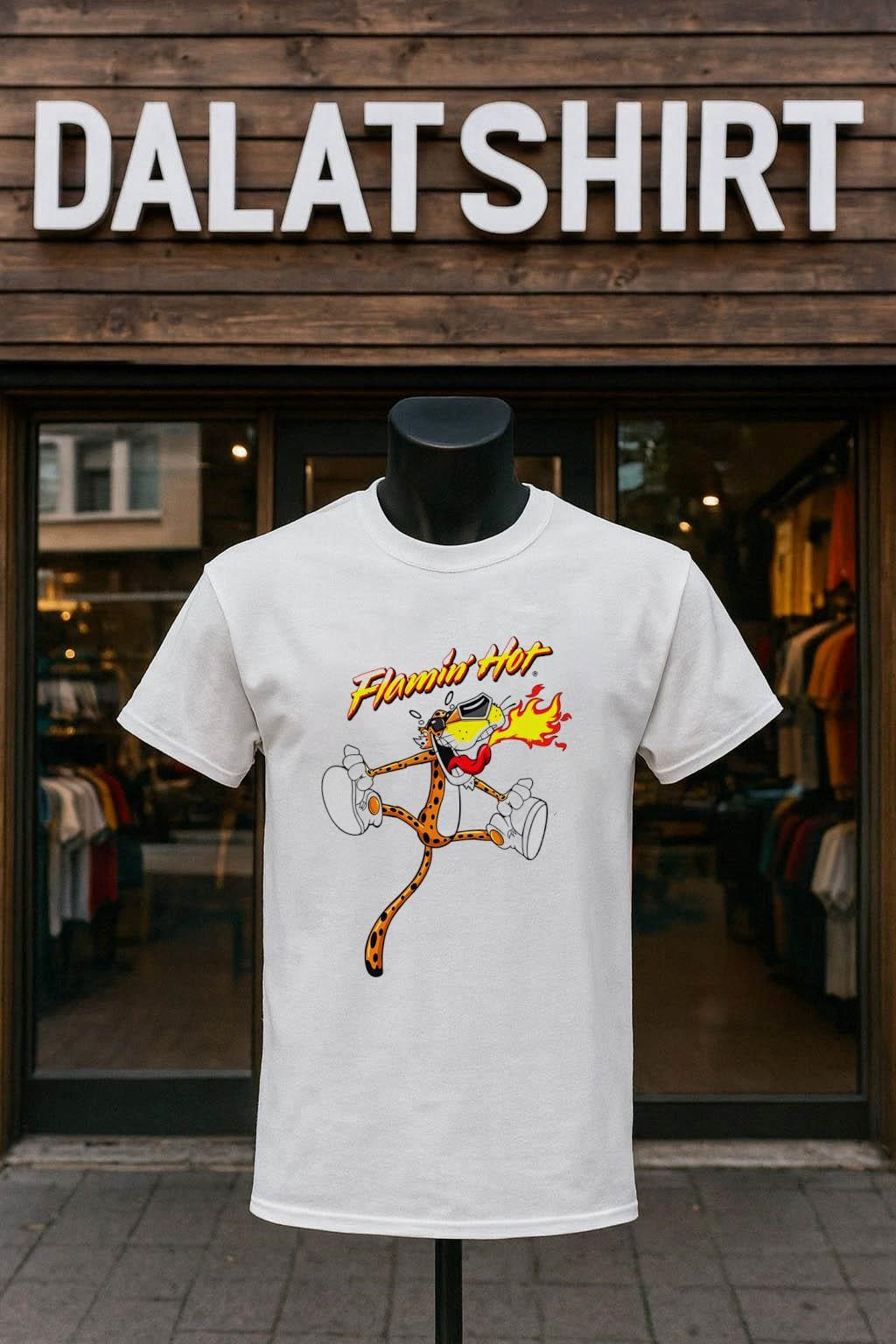 Flamin’ Hot Chester Cheetah Fire Breathing Sunglasses shirt