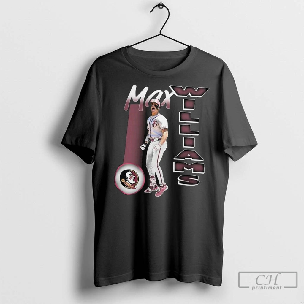 Florida State Seminoles Merch Fsu Baseball Max Williams Retro Long Sleve T Shirts