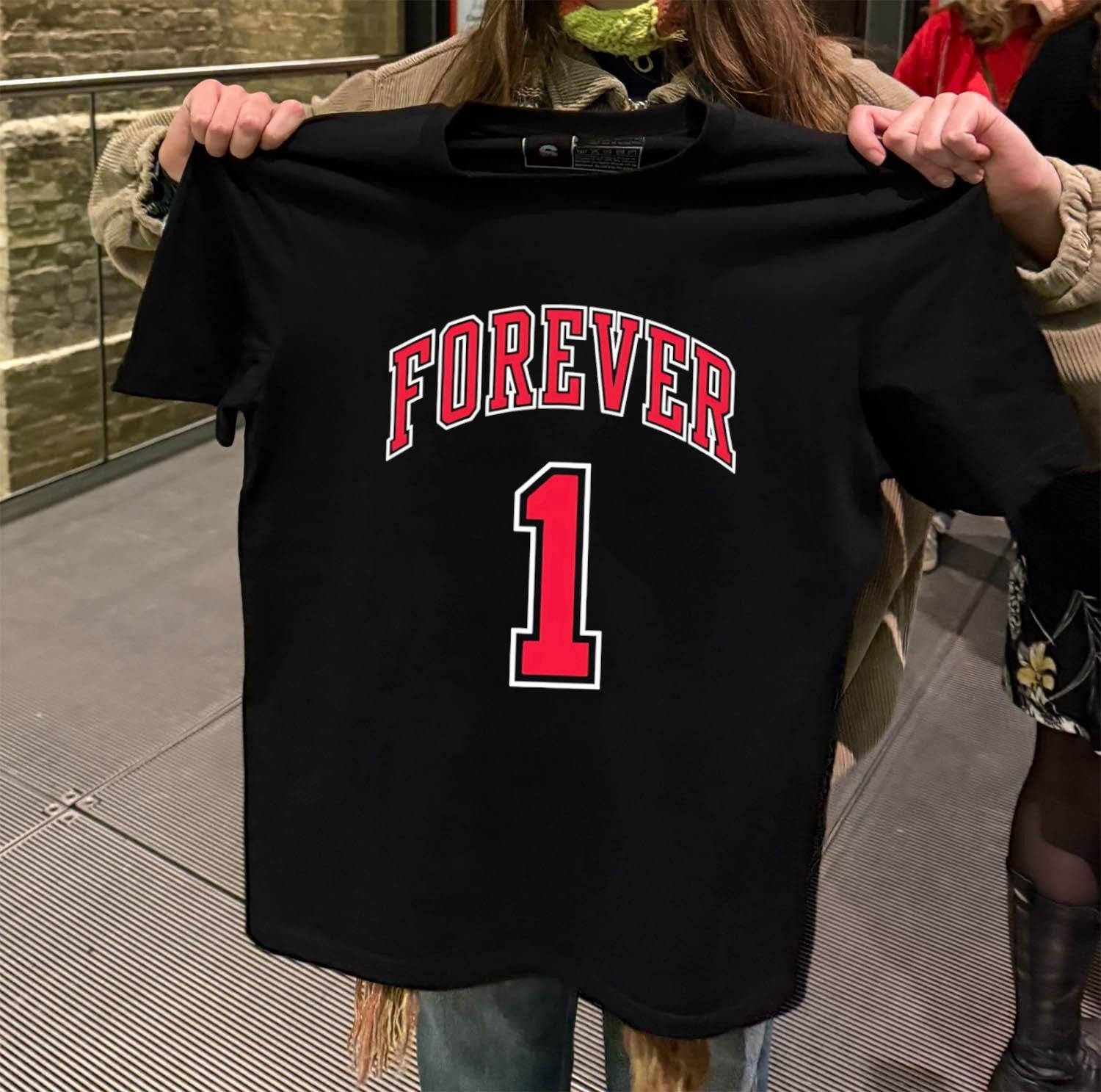 Forever 1 Chicago Bulls Style Varsity Sports Number shirt
