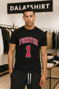 Forever 1 Chicago Bulls Style Varsity Sports Number shirt