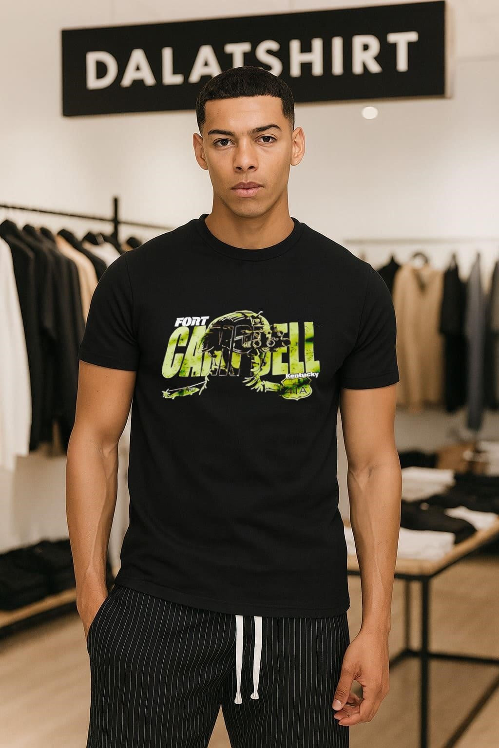 Fort Campbell Kentucky Army Soldier Night Vision Helmet shirt