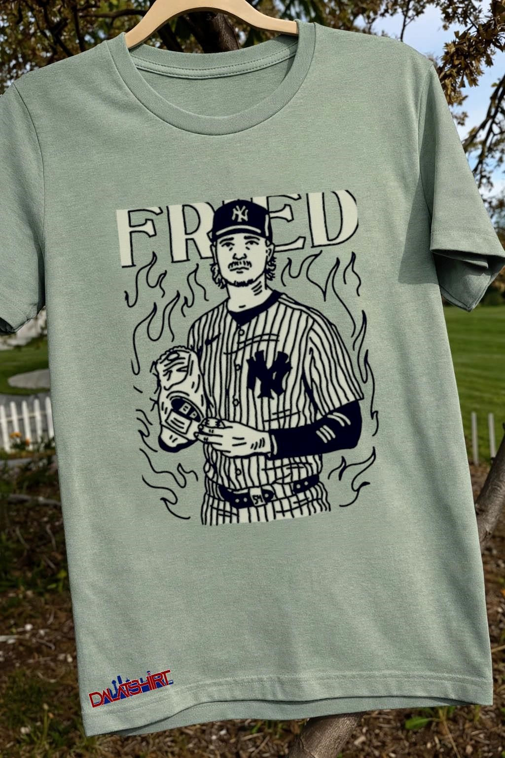 Fred New York Yankees Baseball Pitcher Pinstripe shirt