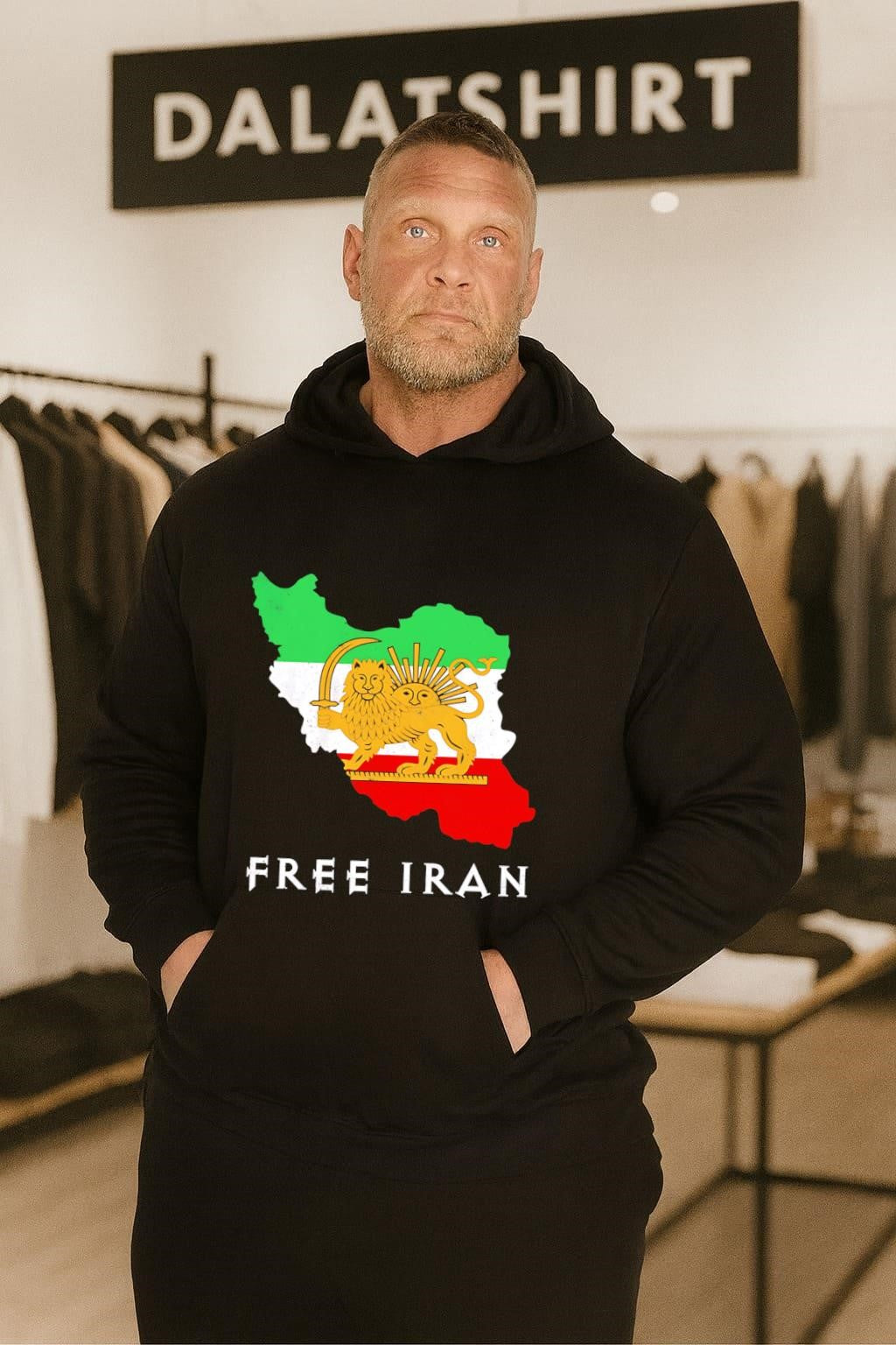 Free Iran Map Lion and Sun Persian Flag shirt