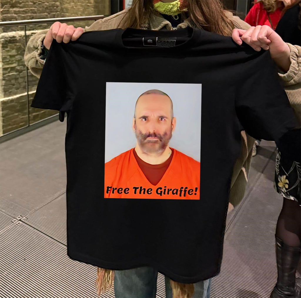 Free The Giraffe Bearded Man Mugshot shirt