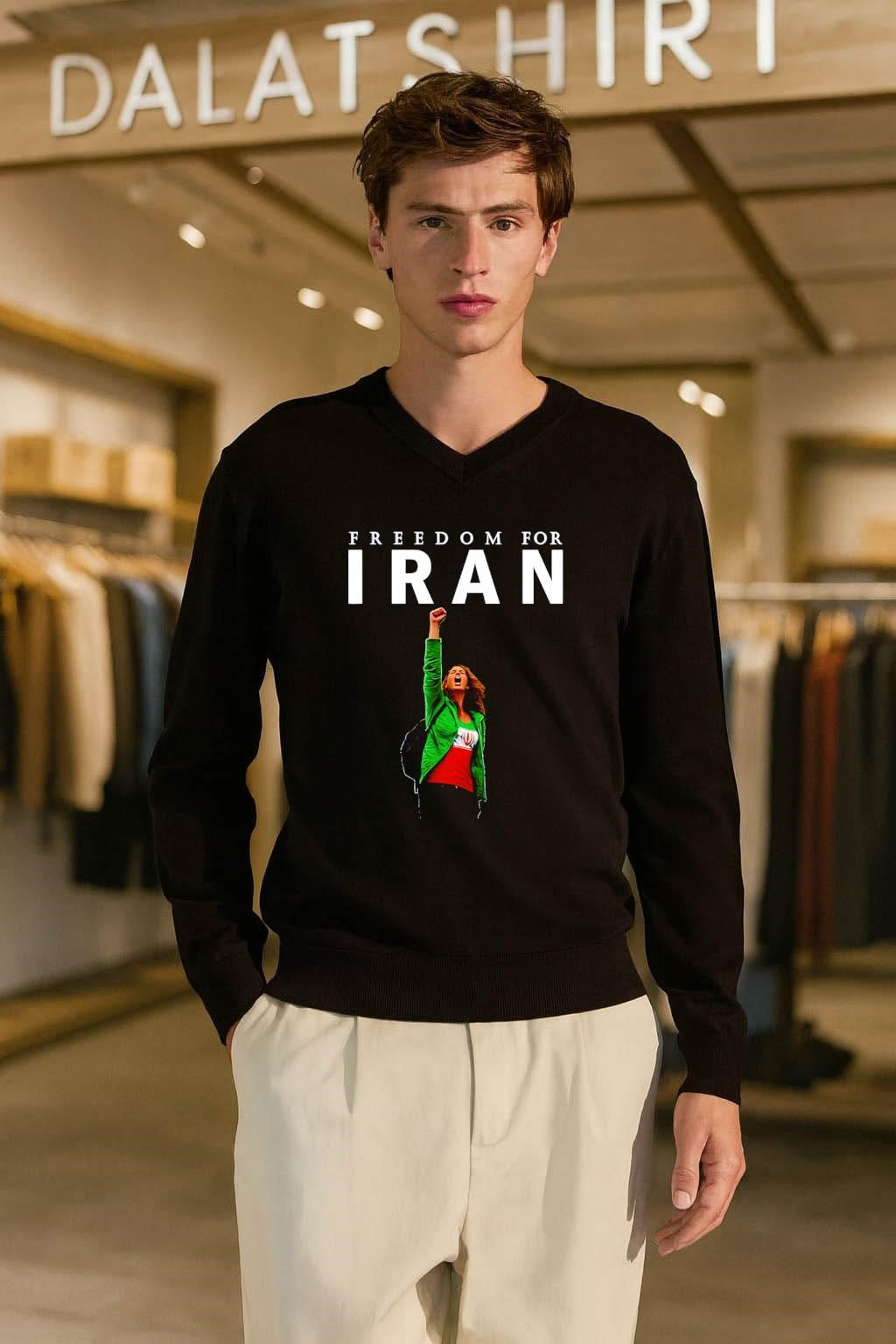 Freedom For Iran Protest Woman With Raised Fist shirt