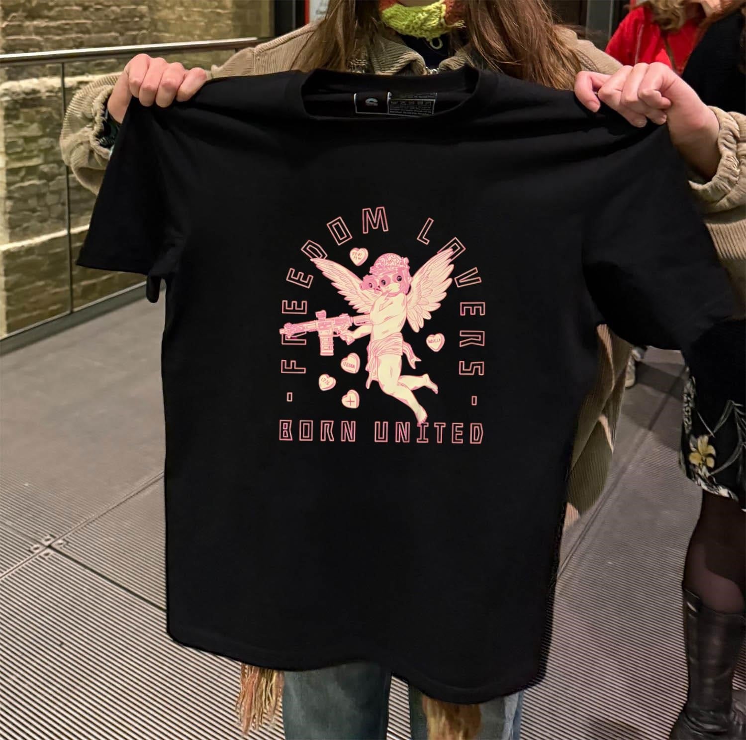 Freedom Lovers Born United Cupid With Rifle And Night Vision shirt