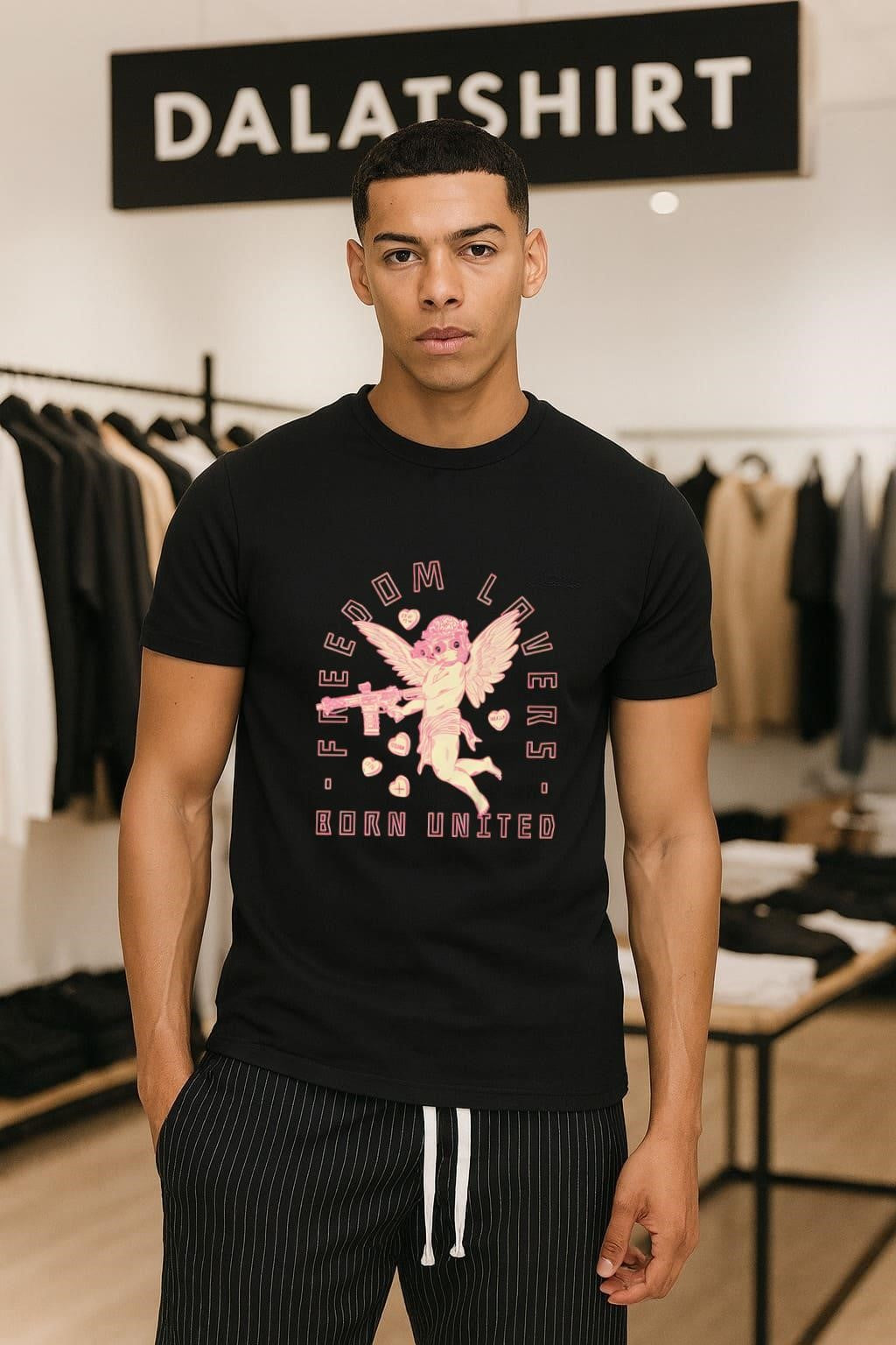 Freedom Lovers Born United Cupid With Rifle And Night Vision shirt
