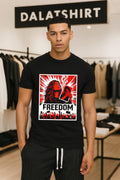 Freedom Woman Burning Portrait and Protest Crowd shirt