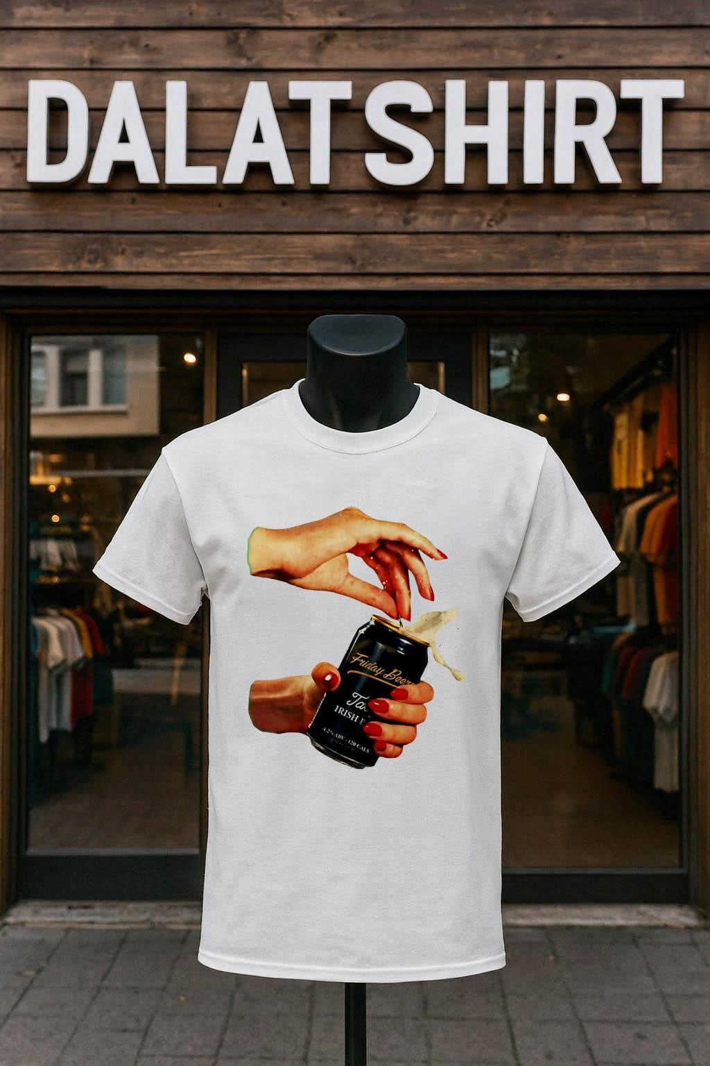 Friday Beers Tasty Irish Beer Hand Opening Frothy Can shirt