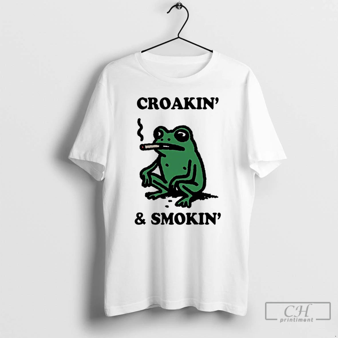 Frog Croakin And Smokin T Shirts