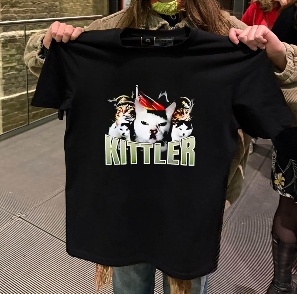 Funny Cat Meme German Military Uniform Parody Graphic shirt