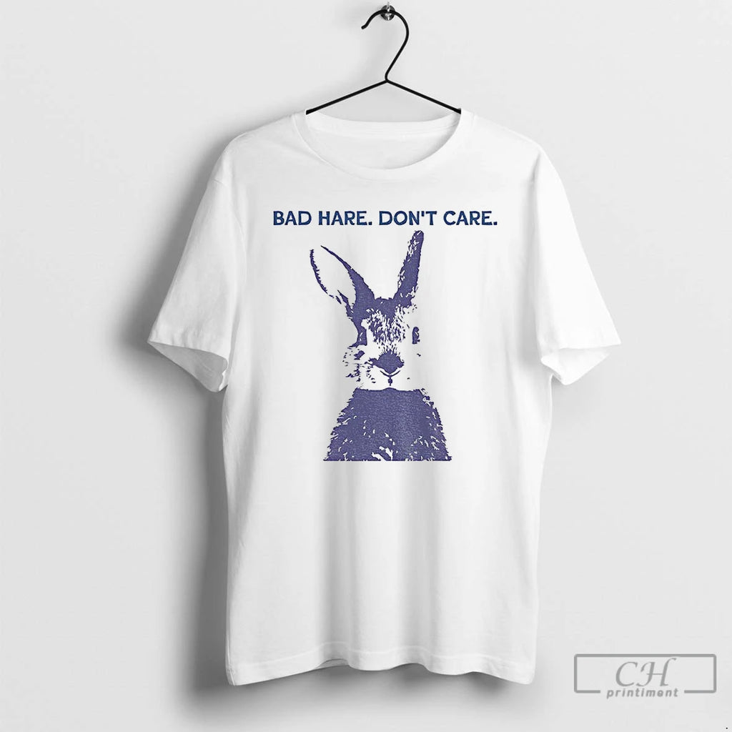 Funny Easter Bad Hare Dont Care Vintage T Shirts