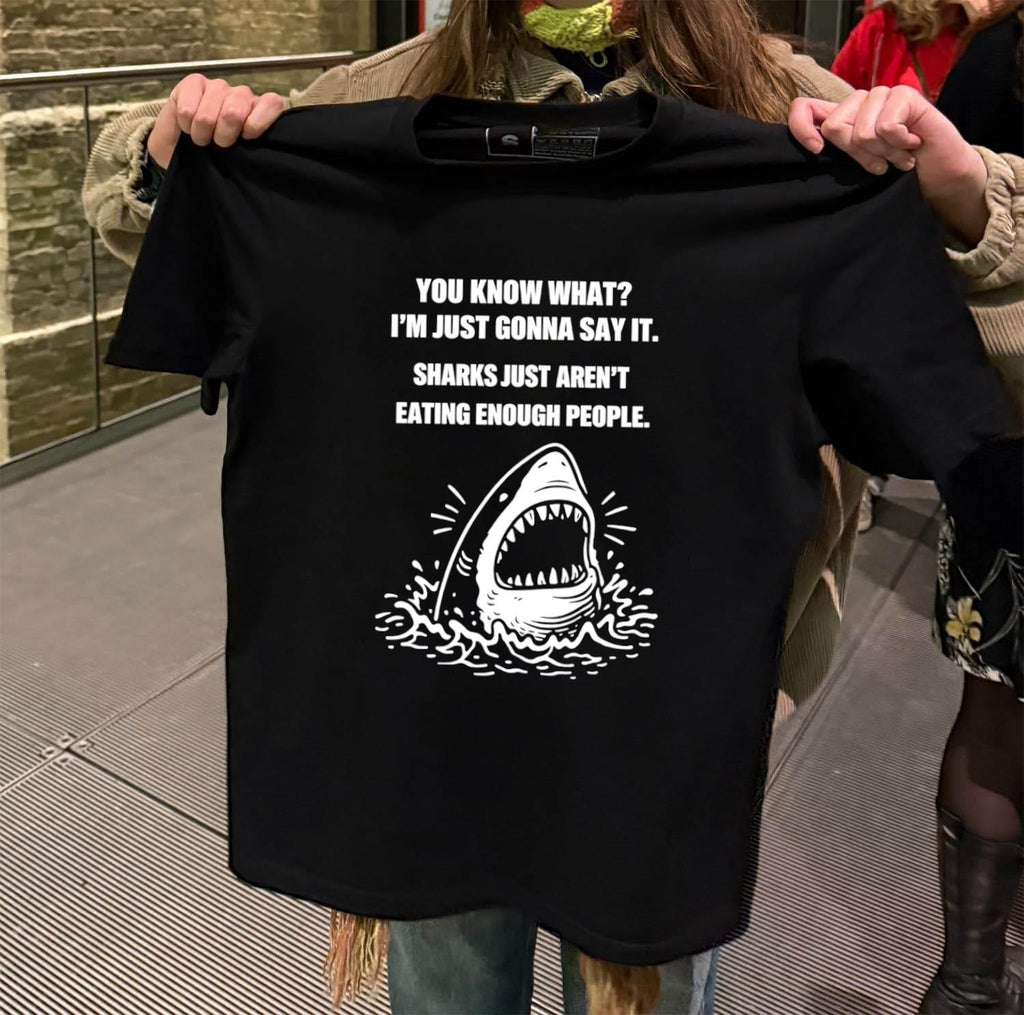Funny Great White Shark Jumping Out Water Eating People shirt