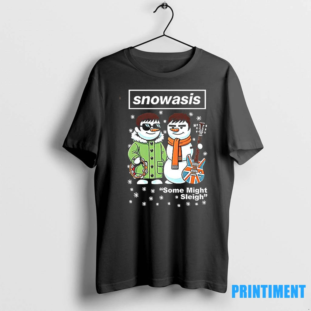 Funny Snowasis Might Sleigh Xmas Music Tshirts Sweater