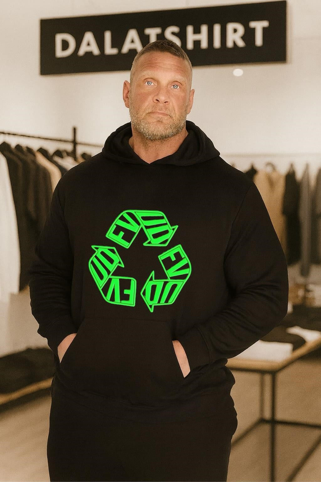 Fvrud Green Recycling Symbol Professional Computer User shirt