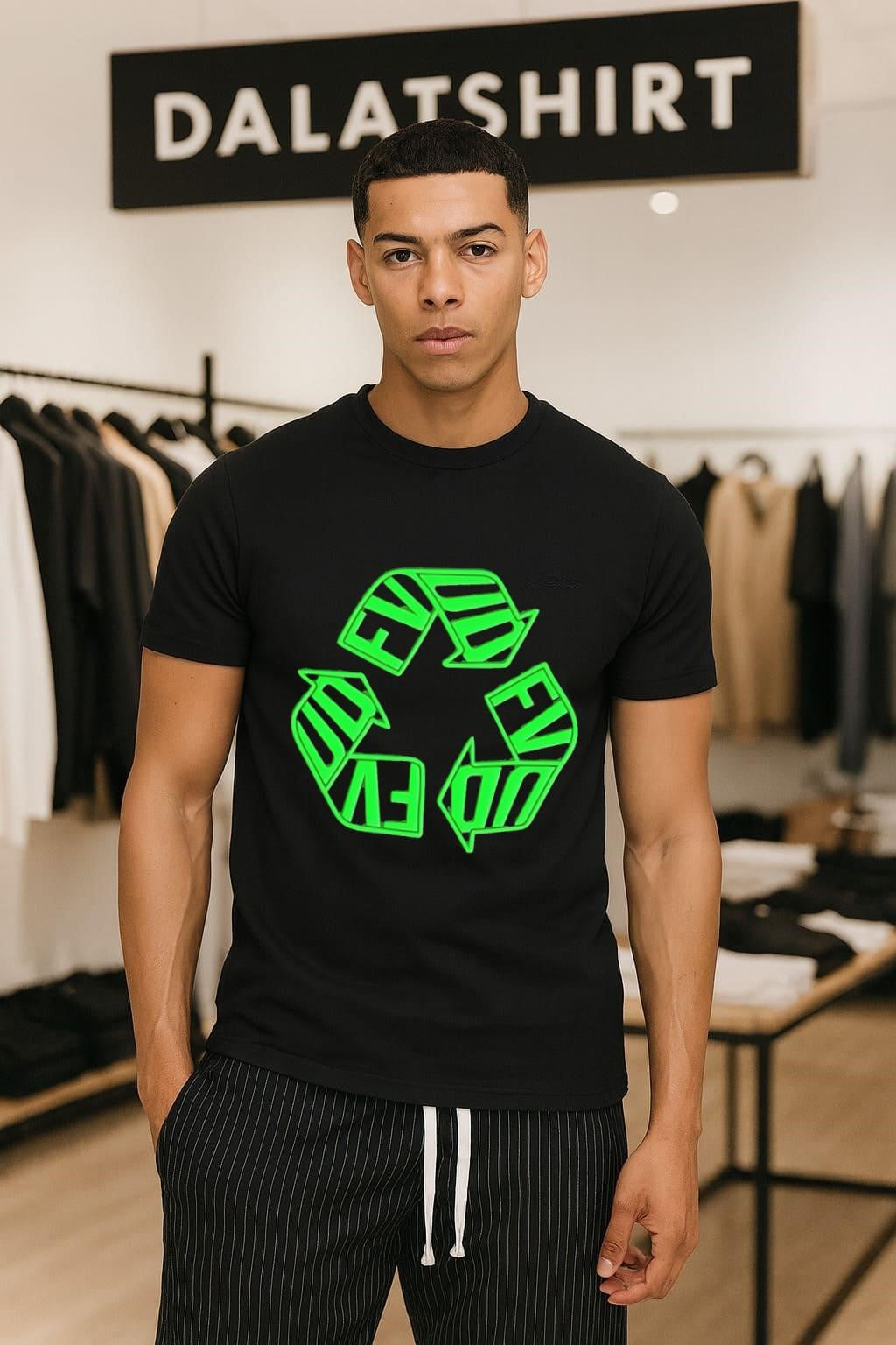 Fvrud Green Recycling Symbol Professional Computer User shirt