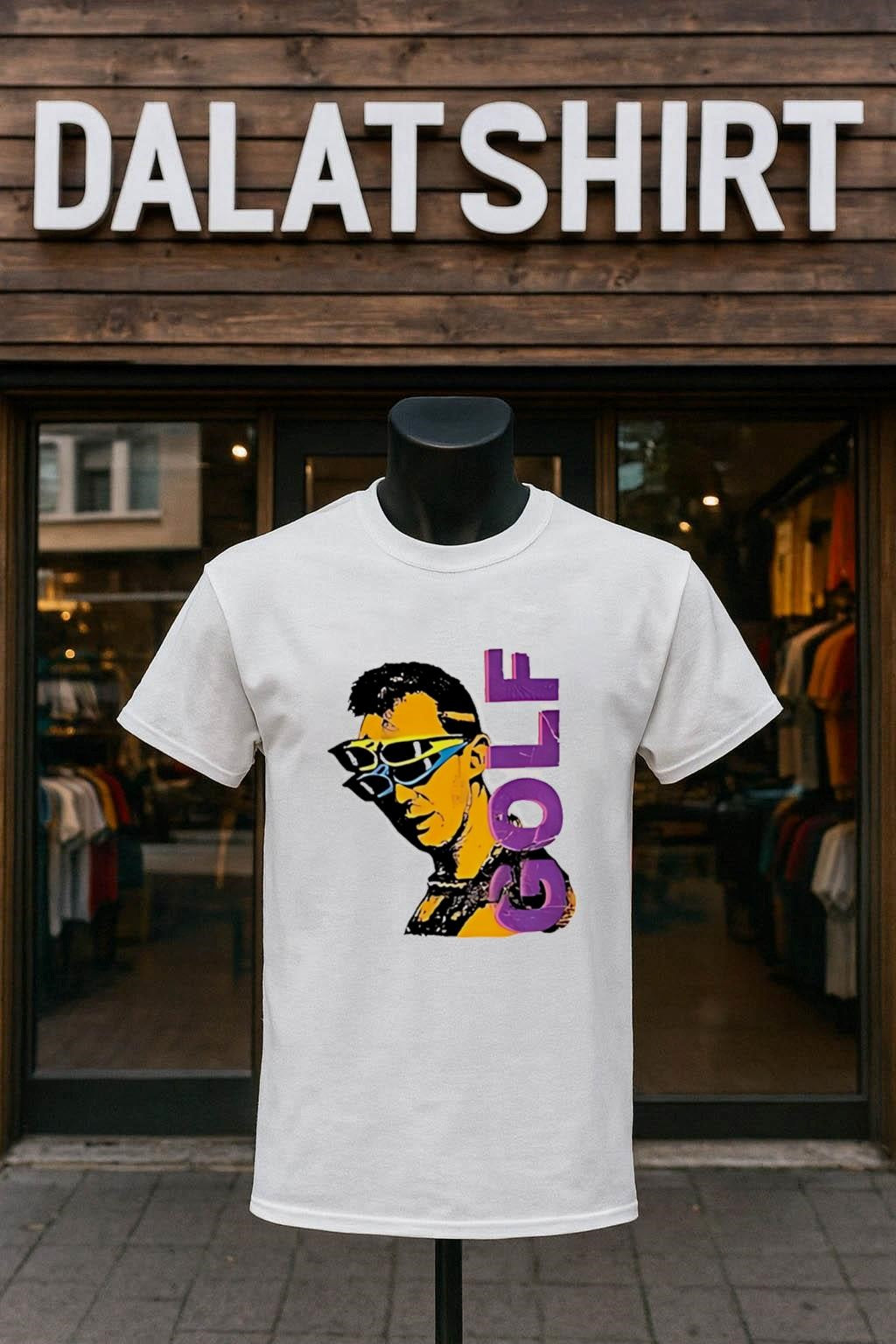 GOLF Man Wearing Sunglasses Retro shirt