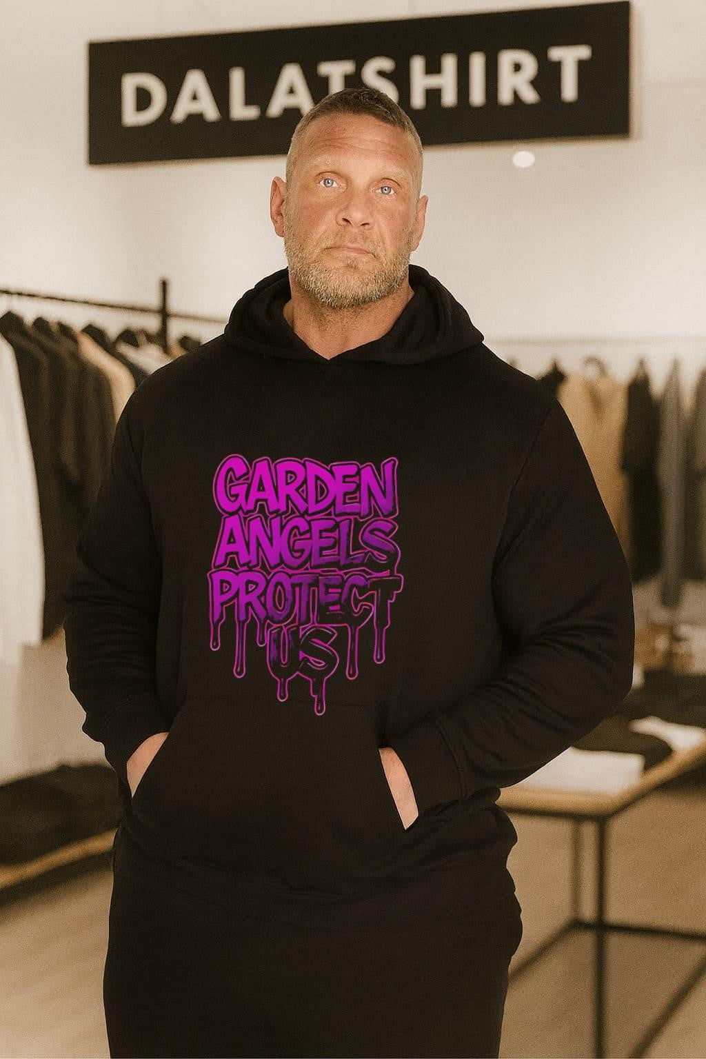 Garden Angels Protect Us Purple Graffiti Style Drip shirt